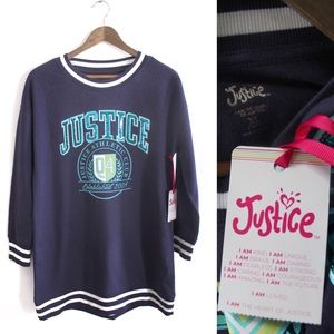 Justice NWT Sparkle Sweatshirt Dress XL 16/18